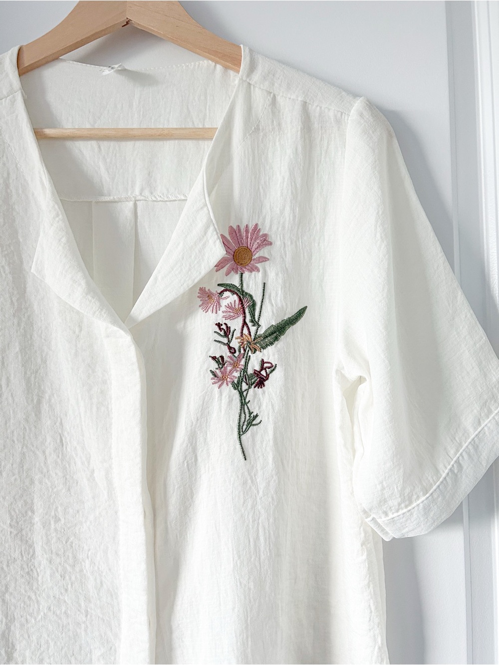 Embroidered Flowers summer top